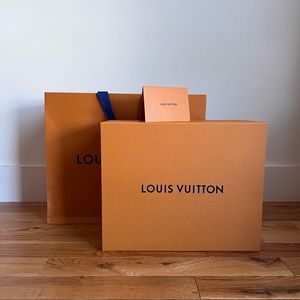 Authentic Louis Vuitton Magnetic Closure Gift Box and Shopping Bag / Extra Large